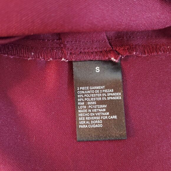Perceptions New York Shrug Womens Size Small Stretch 3/4 Bell Sleeves Burgundy - Picture 8 of 12